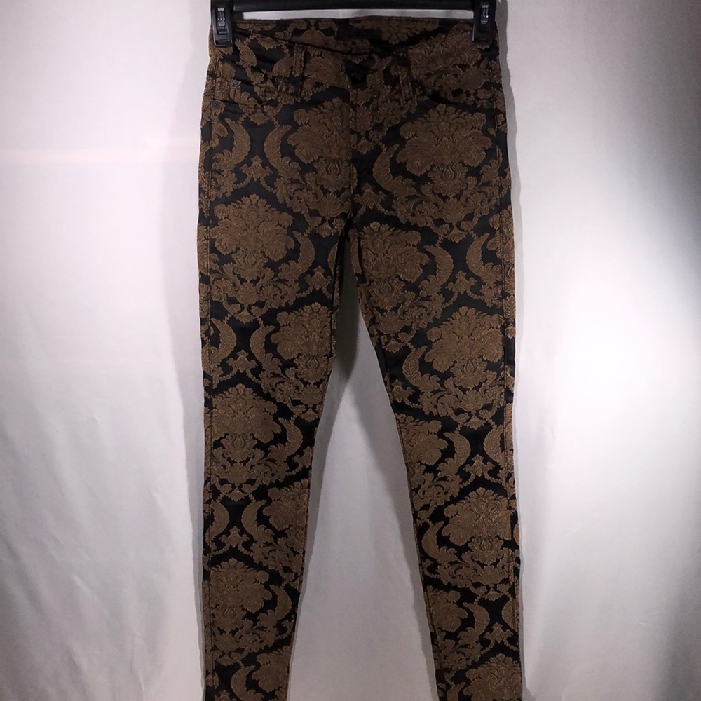 NWOT Awesome Copper Textured  Skinny Jeans Low-Rise 26”/ S / 2-4 - Picture 3 of 8